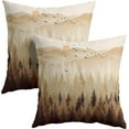 thumbnail image 1 of Fall Misty Forest Throw Pillow Covers 16x16 Inch Set of 2 Brown Mountain Woodland Decorative Pillow Cases Nature Pine Trees Farmhouse linen Square Cushion Cover for Home Sofa Couch Bed Patio, 1 of 6