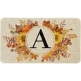 thumbnail image 1 of Fall Monogram Letter A Door Mat 30 X 17 Inch Family Last Name Initial Welcome Doormat Indoor Outdoor Entrance Floor Rug Non Slip Fall Autumn Thanksgiving Decor Rubber Mats, 1 of 6