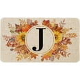 thumbnail image 1 of Fall Monogram Letter J Door Mat 30 X 17 Inch Family Last Name Initial Welcome Doormat Indoor Outdoor Entrance Floor Rug Non Slip Fall Autumn Thanksgiving Decor Rubber Mats, 1 of 5