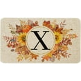 thumbnail image 1 of Fall Monogram Letter X Door Mat 30 X 17 Inch Family Last Name Initial Welcome Doormat Indoor Outdoor Entrance Floor Rug Non Slip Fall Autumn Thanksgiving Decor Rubber Mats, 1 of 5