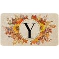 thumbnail image 1 of Fall Monogram Letter Y Door Mat 30 X 17 Inch Family Last Name Initial Welcome Doormat Indoor Outdoor Entrance Floor Rug Non Slip Fall Autumn Thanksgiving Decor Rubber Mats, 1 of 6