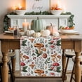 thumbnail image 1 of Fall Mushroom Cotton Linen Table Runner, Washable Table Runners for Kitchen, Dining Room, Holiday, Home Party Table Decor, 13x48 Inches, 1 of 9