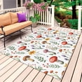 thumbnail image 1 of Fall Mushroom Outdoor Rug for Patio/Deck/Porch, Non-Slip Large Area Rug 5 x 7 Ft, Farmhouse Botanical Flowers Leaves Plants Indoor Outdoor Rugs Washable Area Rugs, Camping Rug Carpet Runner, 1 of 8