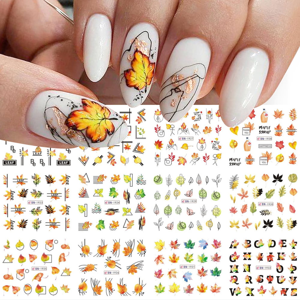 Nail Designs French Nail Stickers Nail Art Decals 3D Nail Art Sticker  Marble G H | eBay