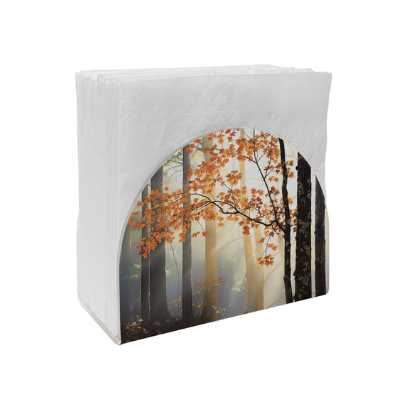 Fall Napkin Holder Tree Maple Leaves Standing Napkin Dispenser 1 Pack Forest Plant Leaves Thanksgiving Acrylic Paper Napkin Holders for Table Kitchen Dining Cocktail Home Party Hotel Cafe Bar