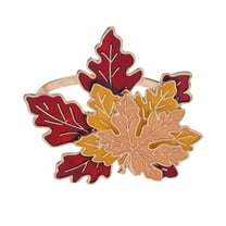 Fall Napkin Rings for Thanksgiving Table Decor, Maple Leaf Design, Holiday Dinner & Harvest Party Decoration, Pack of 1