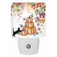 thumbnail image 1 of Fall Night Lights Auto Sensor Cat Pumpkin Plug-in LED Nightlights Dusk to Dawn for Living Room, Bedroom, Bathroom, Hallway, Stairways Thanksgiving Wall Decor, Maple Leaf Autumn Harvest Night Light, 1 of 9