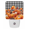 thumbnail image 1 of Fall Night Lights Auto Sensor Hill House Plug-in LED Nightlights Dusk to Dawn for Living Room, Bedroom, Hallway, Stairways Thanksgiving Wall Decor, Autumn Tree Mountain Black Plaid Night Light, 1 of 9
