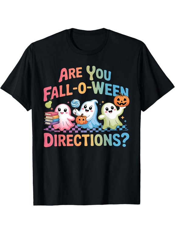 Fall O Ween Directions Teacher Ghost T-Shirt