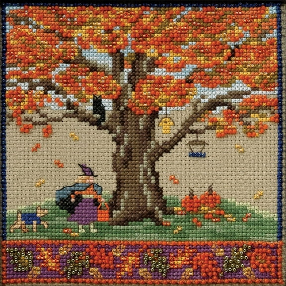 Mill Hill Counted Cross Stitch Kit 5.25"X5.25"-Fall Oak (14 Count)