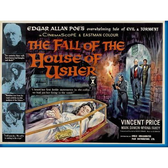 Fall Of The House Of Usher The Movie Poster 24x36 Multi-Color Square Adults Poster Time
