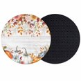 thumbnail image 1 of Fall Orange Blue Coasters Set of 2, Absorbent Coasters for Drinks, Autumn Thanksgiving Floral Botanical Retro Coaster for Desk Coffee Table Protection, Home Decor House Warming Gifts 4", 1 of 8