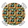 thumbnail image 1 of Fall Orange Green Maple Leaf Round Tablecloth for 55-60 Inch Tables,Fitted Table Cover with Elastic Edge,Watercolor Botanical Retro Waterproof Outdoor Table Cloth Protector for Patio Garden Dinner, 1 of 9