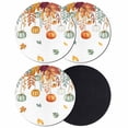thumbnail image 1 of Fall Orange Green Pumpkins Coasters Set of 4, Absorbent Coasters for Drinks, Thanksgiving Maple Leaf Coaster for Desk Coffee Table Protection, Home Decor House Warming Gifts 4", 1 of 8