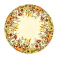 thumbnail image 1 of Fall Orange Pumpkin Round Tablecloth, Autumn Floral Table Cover, Thanksgiving Harvest Washable Tablecloth for Party Holiday Decor 47 In A, 1 of 6