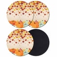 thumbnail image 1 of Fall Orange Pumpkins Coasters Set of 4, Absorbent Coasters for Drinks, Autumn Farmhouse Maple Leaves Coaster for Desk Coffee Table Protection, Home Decor House Warming Gifts 4", 1 of 8