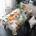 thumbnail image 1 of Fall Orange Pumpkins Table Cloth Waterproof Tablecloths, Thanksgiving Eucalyptus Autumn Rustic Tablecloth Dining Table Cover for Kitchen Party Tabletop Outdoor, Rectangle Tablecloth 54x108 Inch, 1 of 9
