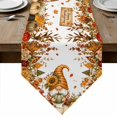 thumbnail image 1 of Fall Orange Pumpkins Table Runner Linen Burlap Table Runner 72 Inches Long Thanksgiving Autumn Gnomes Floral Leaf Dresser Scarves for Kitchen Island Coffee Dining Room Party Holiday Decor 13"x72", 1 of 8