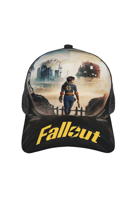 Fall-Out Baseball Cap Trucker Hat Mesh Ball Curved Brim Snapback Hat Adjustable Classic Men Women Hat