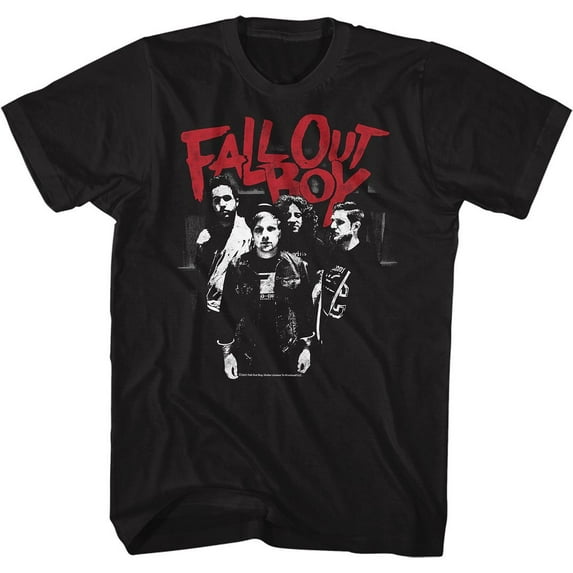 Fall Out Boy Band Black Adult T-Shirt