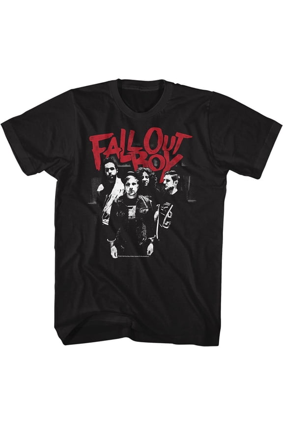 Fall Out Boy Band Black Adult T-Shirt