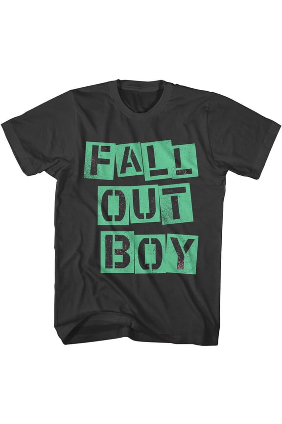 Fall Out Boy Cutout Logo Smoke Adult T-Shirt Xl