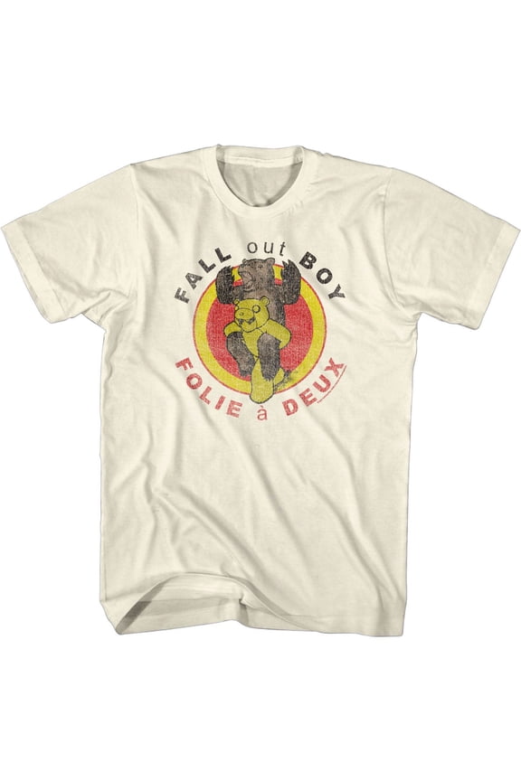 Fall Out Boy Folie a Deux Album Men's T Shirt (Ivory, Adult4XL)