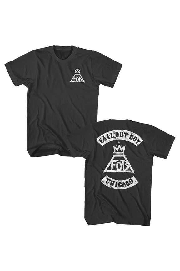 Fall Out Boy Logo Chicago Smoke Adult T-Shirt