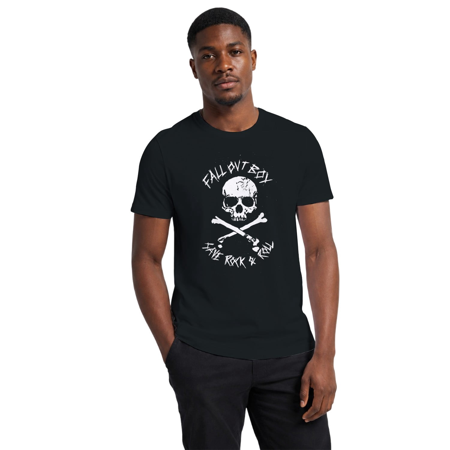 Fallout Rocks Fall Out Boy Save Rock and Roll Skull T-shirt - Walmart.com