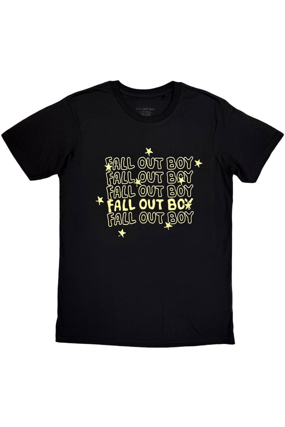Fall Out Boy Unisex T-Shirt: Logo Repeat (Black)