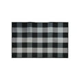 thumbnail image 1 of Fall Outdoor Black and White Plaid Rug - 35.4x 23 Inches Cotton Hand-Woven Checked Rug Layered Doormats for Front Door Porch Farmhouse Entryway Patio, 1 of 1