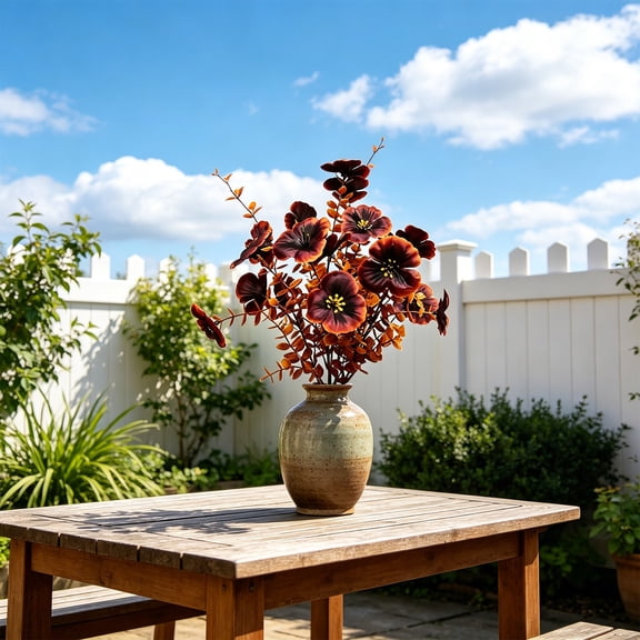 Fall Outdoor Home Decor Artificial Flowers Pansies Violets And Living Plants For The Living Room Coffee