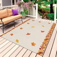 thumbnail image 1 of Fall Outdoor Rug 3x5 Ft, Non Slip Washable Area Rug, Thanksgiving Autumn Farmhouse Maple Leaves on Linen Patio Rugs Carpet Runner, Large Floor Mat for Indoor/Outdoor Deck Porch Camping, 1 of 8