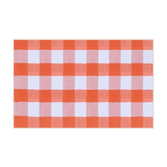 RXMEKW Fall Outdoor Rug Orange Plaid Hand-Woven Check Layered Doormats Front Door Porch Farmhouses Entryway Patio