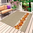 thumbnail image 1 of Fall Outdoor Rug for Patio/Deck/Porch, Non-Slip Large Area Rug 5 x 7 Ft, Thanksgiving Orange Pumpkin Maple Leaves Rustic Indoor Outdoor Rugs Washable Area Rugs, Reversible Camping Rug Carpet Runner, 1 of 8