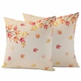 thumbnail image 1 of Fall Outdoor Waterproof Pillow Covers, Thanksgiving Maple Leaf Orange Red Botanical Ombre Decorative Square Throw Pillowcase Sofa Cushion Sham for Patio/Couch/Chair, 18"x18" 2 Pack, 1 of 8