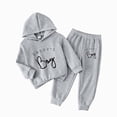 thumbnail image 1 of Fall Outfit for Toddler Boy Girl Long Sleeve Sweatshirt Pant Sets Winter Pullover Clothes 6-12 Months 12-24 Months 2T 3T 4T 5T 6T 7T 8T 9T Children(Grey,6-7 Years), 1 of 5
