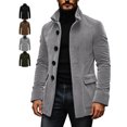 thumbnail image 1 of Fall Outfits Corduroy Jackets for Men Button Front Lapel Long Sleeve Office Jacket, 1 of 6