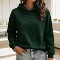 thumbnail image 1 of Fall Outfits For Women Leopard Print Hooded Sweatshirt Long Sleeve Casual Versatile Trendy Soft Pullover, 1 of 5