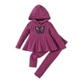 thumbnail image 1 of Fall Outfits For Girls Girl Fall Outfits Girls Clothes Fall Girl Outfits Ribbed Knit Butterfly Pullover Hoodie Sweater+Pant Set Winter for Little Girls, 1 of 6