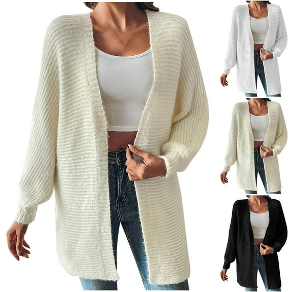 Fall Outfits for Women 2025 Cardigan Sweaters for Women Solid Color Fall And Winter Loose Long Sleeve Fashion Cardigan Top Coat