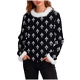 thumbnail image 1 of Fall Outfits for Women 2025 Long Sweaters Wool Crewneck Sweatshirts Oversized Long Sleeve Tops Ribbed, 1 of 5