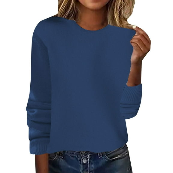 Fall Outfits for Women 2026 Long Sleeve Warm and cozy all through autumn and winter XXL Blue Fall Top