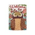 thumbnail image 1 of Fall Owl Welcome Garden Suede Flag, 1 of 1