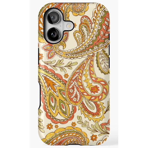 Fall Paisley Pattern Autumn Leaves Bohemian Floral Art Phone Case for iPhone 17 16 15 14 13 12 11 Pro Max
