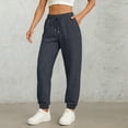 thumbnail image 1 of Fall Pants for Women 2025 Athletic Cuffed Joggers with Pockets Comfy Fashion Baggy Dark Gray L, 1 of 4
