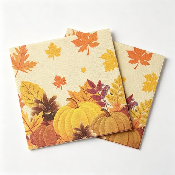 Fall Paper Napkins Maple Leaves Thanksgiving Disposable for Party Decoration 60 Pcs