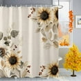 thumbnail image 1 of Shower Curtains Sets for Bathroom Decor Fall Pastoral Sunflower Berry Waterproof Bathroom Curtain with Hooks, Autumn Botanical Retro Linen for Bathroom Decor,72x72IN, 1 of 6