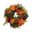 thumbnail image 1 of Fall Peony and Pumpkin Wreath for Front Door - Thanksgiving Wreath, Year Round Durable Farmhouse Wreath with Maple Leaves, Berries, Pinecones, and Pumpkins for Thanksgiving, Halloween, Home Decor, 1 of 5
