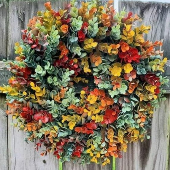 Fall Peony and Pumpkin Wreath for Front Door - Thanksgiving Wreath, Year Round Durable Farmhouse Wreath with Maple Leaves, Berries, Pinecones, and Pumpkins for Thanksgiving, Halloween, Home Decor